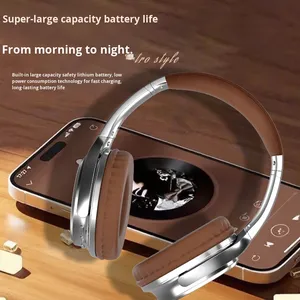 หูฟังแบบครอบหู <span class=keywords><strong>VJ901</strong></span> Retro รุ่นโลหะ สำหรับหูฟัง 6.0 Sport พร้อมไฟ LED แสดงสถานะ ANC แบตเตอรี่ใช้งานได้นานเป็นพิเศษ - Product Image 6