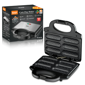 RAF Household Cool Touch Hot Dog Sausage Maker <b>Machine</b> Quick and Easy Mix Any Batch 6 Corn Non-stick Plate Corn Dog Maker Hotdog - Product Image 1
