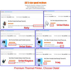 Mini Impresora Térmica Portátil <span class=keywords><strong>de</strong></span> 58mm para Recibos y Etiquetas, Inalámbrica por Bluetooth, <span class=keywords><strong>de</strong></span> Bolsillo para Códigos <span class=keywords><strong>de</strong></span> Barras y Stickers - Product Image 4