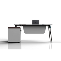 Bureau de bureau simple Combo Table de superviseur/directeur de bureau en bois de grande classe Bureau de président modulaire