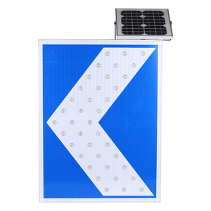 Señalización de Tráfico LED con Energía Solar, Señal de Advertencia con Luz Intermitente LED, Señales de Seguridad Vial, Panel de Flechas de Tráfico - Product Image 1