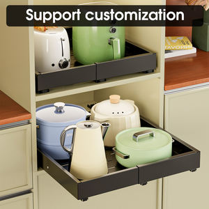 Organisateur de placard coulissant robuste à un niveau, tiroirs métalliques pour le <span class=keywords><strong>rangement</strong></span> de la <span class=keywords><strong>cuisine</strong></span>, type extensible sur pied pour la vaisselle - Product Image 2