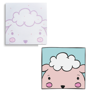 Animaux Kit de peinture facile par numéro: moutons. Tableau encadré Kit peinture par numéros pour débutants, <span class=keywords><strong>aquarelle</strong></span> peinture par numéros - Product Image 4