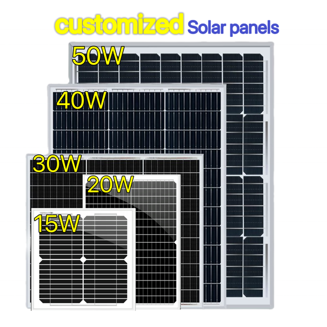 Small Monocrystalline Half Cell Solar Panel 80W-125W White Backsheet for Roof & Ground Systems