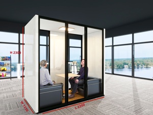 Salle d'interprétation sur place à montage rapide à <span class=keywords><strong>bon</strong></span> prix, cabine <span class=keywords><strong>de</strong></span> traduction mobile temporaire Salle <span class=keywords><strong>de</strong></span> réunion pour 2 personnes ou plus - Product Image 2