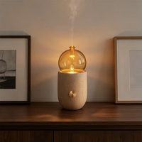 Difusor de Aceites Esenciales, Máquina de Aromaterapia sin Agua con Base de Madera Sólida, Funciona con Batería, Tipo Niebla, Regalo Creativo para el Hogar y Amigos