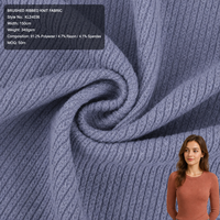 Tissu en maille côtelée haute torsion 340 g/m² 91,2 % polyester 4,7 % viscose 4,1 % élasthanne 150 cm Personnalisé OEM
