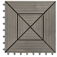 Dalles de sol de jardin en WPC co-extrudé couleur terre cuite, revêtement de sol extérieur en PE, 300*300*22mm, lames de terrasse composites DIY
