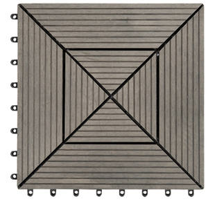 Соэкструзионная Терракотовая садовая напольная плитка из ДПК, деревянный пол, наружное напольное покрытие из ПЭ 300*300*22 мм, композитные панели для самостоятельной сборки - Product Image 5