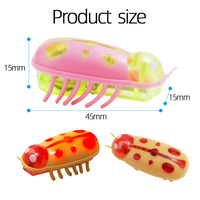 Jouets interactifs pour chats intelligents-Petit jouet électrique d'intérieur durable en plastique coccinelle ver