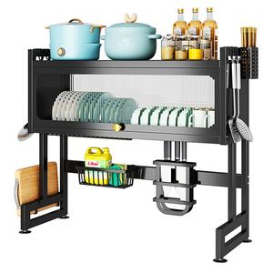 Estante <span class=keywords><strong>de</strong></span> almacenamiento <span class=keywords><strong>de</strong></span> cocina para el hogar a prueba <span class=keywords><strong>de</strong></span> polvo, palillos <span class=keywords><strong>de</strong></span> Metal, cuchillo, cuenco, organizador <span class=keywords><strong>de</strong></span> platos, fregadero, cesta, cuenco, estante para un acceso conveniente - Product Image 5