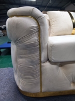 WINFORCE Chesterfield-Luxussofa im europäischen Stil italienisches Sofa aus Samt modernes Sofa Couches Wohnzimmer Sofa-Set Möbel