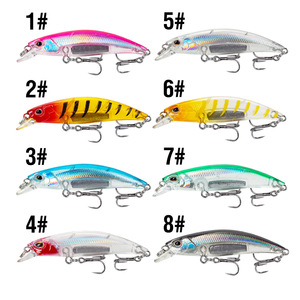 Nuova esca artificiale da 6.7cm 6.3g da 8 colori esca per spigole esche da nuoto in plastica dura lunga che affonda esca da pesca in acqua salata - Product Image 5