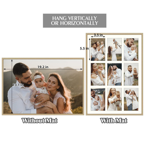 Bán Buôn DIY Sáng Tạo <span class=keywords><strong>9</strong></span> Lỗ Trang Trí Bằng Gỗ Khung Tường Treo Hình Ảnh Ảnh Cắt Dán Khung - Product Image 2