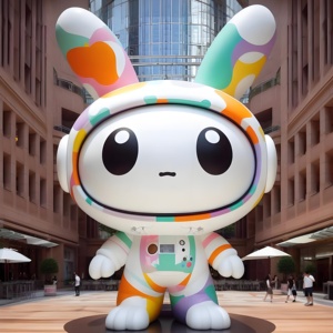 Scultura Moderna Astratta in Fibra <span class=keywords><strong>di</strong></span> Vetro su Larga Scala, Statua Personalizzata in Resina Dipinta con Paesaggio Urbano, Piazza e Parco - Product Image 3