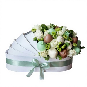 Flower Floral <strong>Sweet</strong> Strawberry Arrangement Handmade Food Safe Matt Lamination Rigid Paperboard Baby Shower Baby Crib <strong>Boxes</strong> - Product Image 3