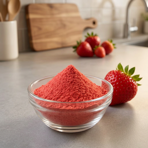 Poudre de fruits de fraises lyophilisés en vrac de haute qualité, saveur sucrée, végétalienne, sans sucre, sans conservateurs, ingrédient alimentaire pour desserts - Product Image 3