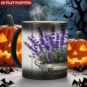 Mug en céramique à changement de couleur, noir givré, 11 oz, tasse vierge pour sublimation DIY - Product Image 6