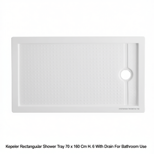 Plato de Ducha Rectangular Kepler 70 x 160 cm H. 6 con Drenaje para Baño - Product Image 3