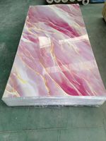Plaque de marbre recyclable en PVC 3 mm, imperméable, taille personnalisée, panneau mural avec service de découpe