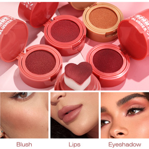 Blush Liquido a Forma di Cuore con Applicatore a Spugna, Tinta Naturale a Lunga Durata per Guance, Blush Viso Portatile - Product Image 2