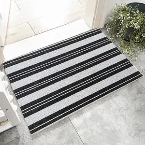 Waterproof Outdoor Indoor Pvc Coil Welcome Entrance Teslin Front Door Mat Customized Doormat PVC Loop Mats