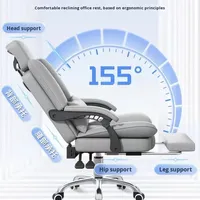 Chaise ergonomique moderne pour bureau à domicile avec hauteur réglable et inclinable Chaise de loisirs et de jeu confortable en PU pour une longue séance