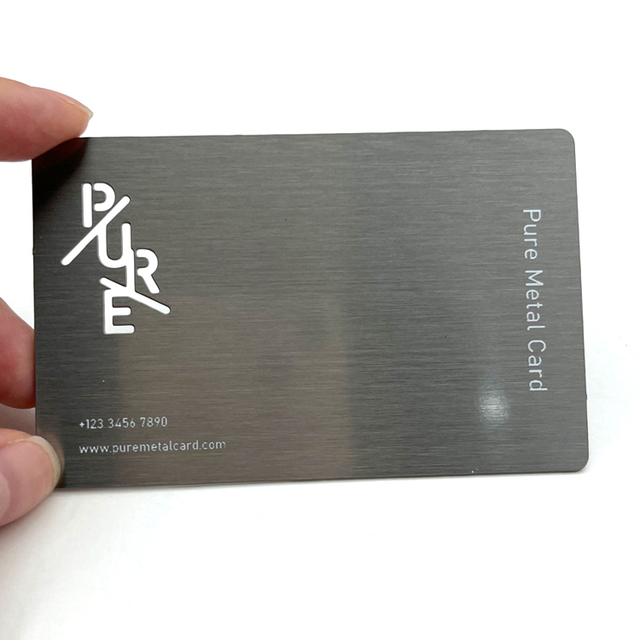 High-end Custom Stainless Steel Nfc Chip Metal Business Card Blank Chip Hidden Business NFC Metal Card