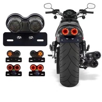 Pantalla LED Universal Personalizada Tipo Ojo de Gato, 6 Lentes, Posición Inferior, Nueva Luz de Señal de Giro de Repuesto para Motocicleta, Placa de Matrícula