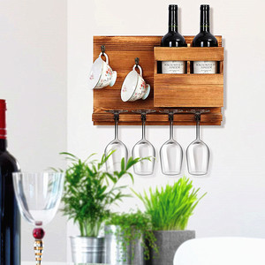 Étagère à vin à deux niveaux en <span class=keywords><strong>bois</strong></span> de pin rustique Présentoir à vin élégant - Product Image 4