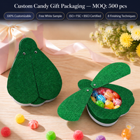 Boîtes d'emballage en carton scintillant de qualité supérieure pour bonbons et chocolats de fête avec fenêtre, boîte cadeau rigide personnalisée de luxe