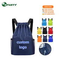 Sac à dos unisexe à cordon de serrage personnalisable pour la gym, écologique, pliable, en nylon, imperméable, pour sports de plein air