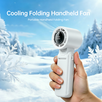 Nouveau ventilateur turbo sans pales en plastique 14000 tr/min avec LED, 135 vitesses, pliable, 100 niveaux, batterie 18650, cordon. Appareil portable pour la maison et l'extérieur