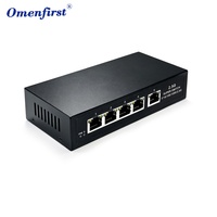 Switch PoE de 5 Puertos 2.5G con 4 Puertos PoE 2.5GbE, Switch Ethernet de Alta Velocidad IEEE 802.3af/at, Presupuesto de Energía de 65W