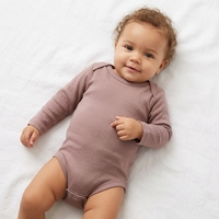 Combinaison à manches longues en coton interlock unisexe pour bébé garçon et fille, lavable en machine, toucher doux, fournisseur chinois en gros
