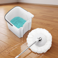 Ensemble de seau essoreur à double compartiment pour séparation eau propre/sale et nettoyage mains libres, idéal pour le nettoyage des sols domestiques