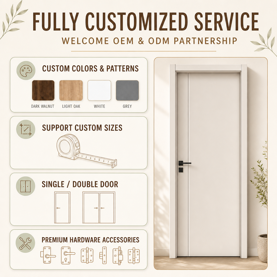 Low Formaldehyde Custom Solid Wood Sound Insulation Modern Concealed ...