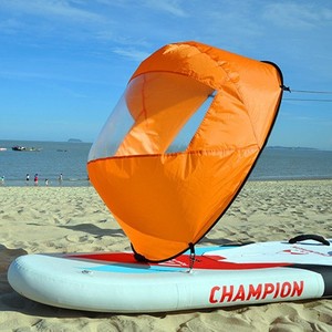 Voile d'assistance pliable à propulsion éolienne pour kayaks, planches à pagaie, planches de surf et voiliers avec fenêtre transparente - Product Image 4