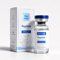 Emballage de flacon en verre avec logo personnalisé, matériaux recyclés, étanche, 3 ml, 10 ml, étiquette holographique, boîte en papier