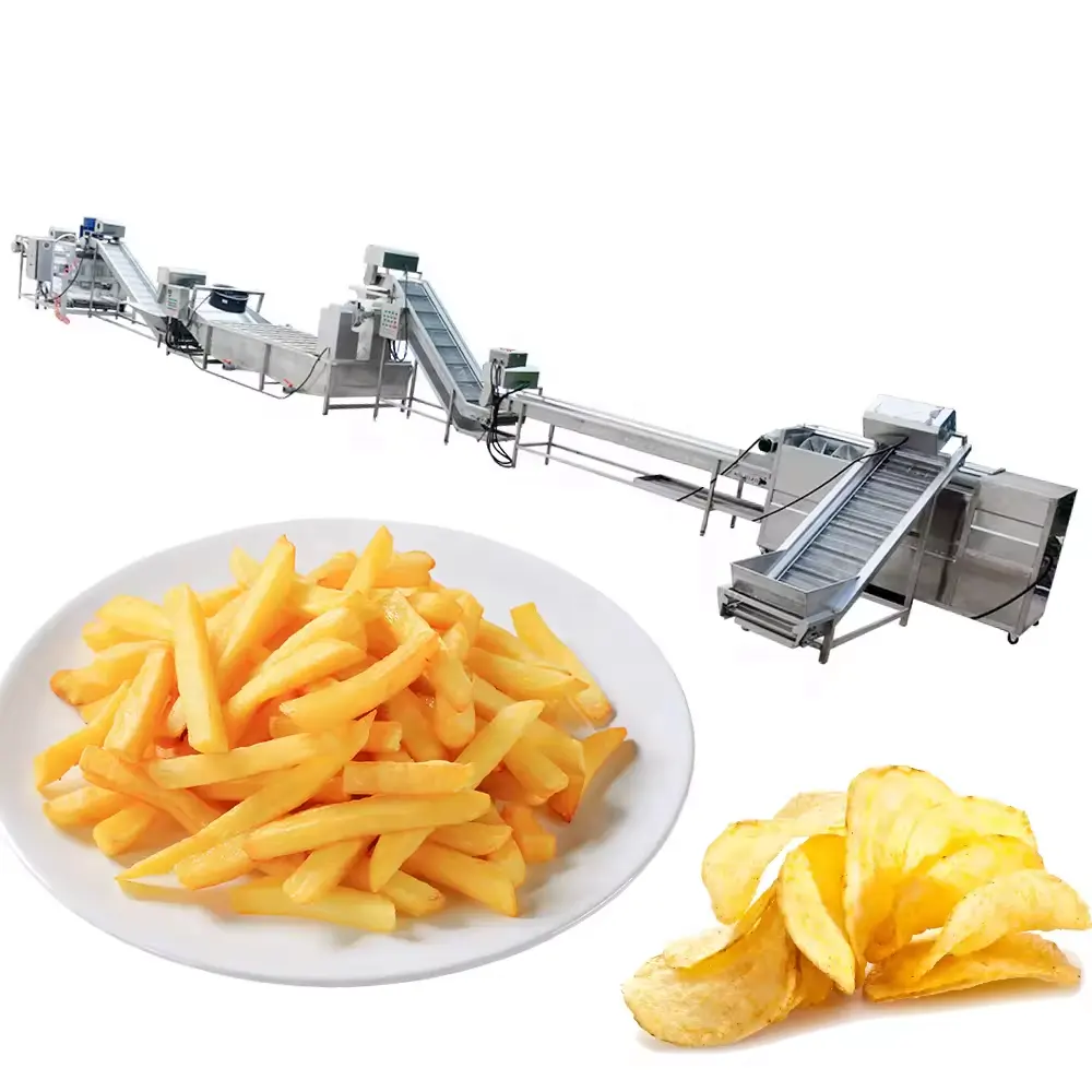 Offre Spéciale ligne de production industrielle de frites surgelées entièrement automatique prix de la machine de fabrication de frites fraîches de pomme de terre