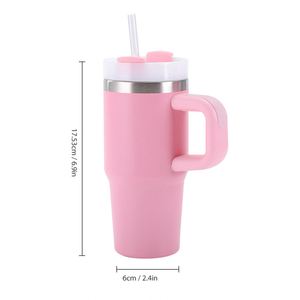 Custom logo 14 oz Children Stainless Steel Tumblers Car Outdoor Sports Travel Mug Gift 14oz Kids Tumbler <b>with</b> Handle and <b>Straw</b> - Product Image 2