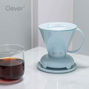 Cafetera de goteo portátil de plástico azul claro, resistente al calor, con forma trapezoidal, para catering al aire libre y viajes. - Product Image 6