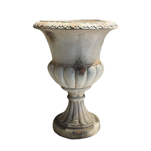 Pot <span class=keywords><strong>de</strong></span> fleurs vintage <span class=keywords><strong>en</strong></span> forme <span class=keywords><strong>de</strong></span> coupelle sur pied, <span class=keywords><strong>en</strong></span> magnésie, design élégant et rétro, pour la décoration <span class=keywords><strong>de</strong></span> la maison, du <span class=keywords><strong>jardin</strong></span> et du cheminée. - Product Image 1