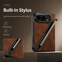 Étui de téléphone portable pliable de luxe Minibook pour iPhone 18 DUO avec stylet et protection d'écran