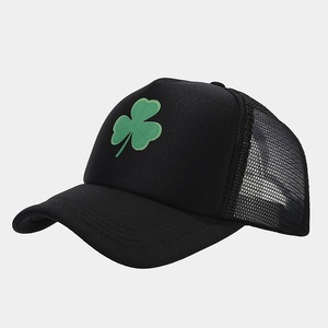 Sombrero de camionero de verano para hombre con patrón de trébol gorra de béisbol de malla de protección solar transpirable de moda para actividades al aire libre - Product Image 6