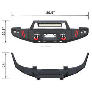 Nuevo Parachoques Delantero con Cabrestante y Parachoques Trasero con Escalón para Chevy Silverado 1500 (2007-2013), <span class=keywords><strong>Combo</strong></span> de Parachoques para Camioneta en Negro Texturizado - Product Image 4
