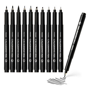 Mobee P-625E Nhà Máy Bán Buôn Giá Thư Pháp Bút Thiết Lập Độ Bền Mười Các Loại Khác Nhau của Thư Pháp Bút Thiết Lập Cho Chữ Viết Tay - Product Image 1