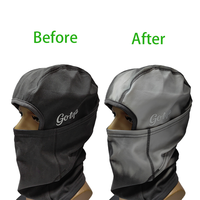 Masque facial sport en tissu thermochromique à logo personnalisé en relief, changeant de couleur, sensible à la chaleur, pour le cyclisme et le ski (vente en gros)