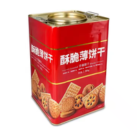 Vente en gros de plaque d'étain carrée de qualité alimentaire bouchon à vis stockage café biscuit récipient en étain boîte de thé de luxe pour le thé