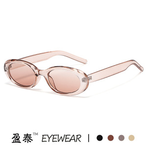Lunettes de soleil ovales Yingtai, monture en PC écaille de tortue, protection UV400, unisexe, lunettes de soleil tendance - Product Image 3